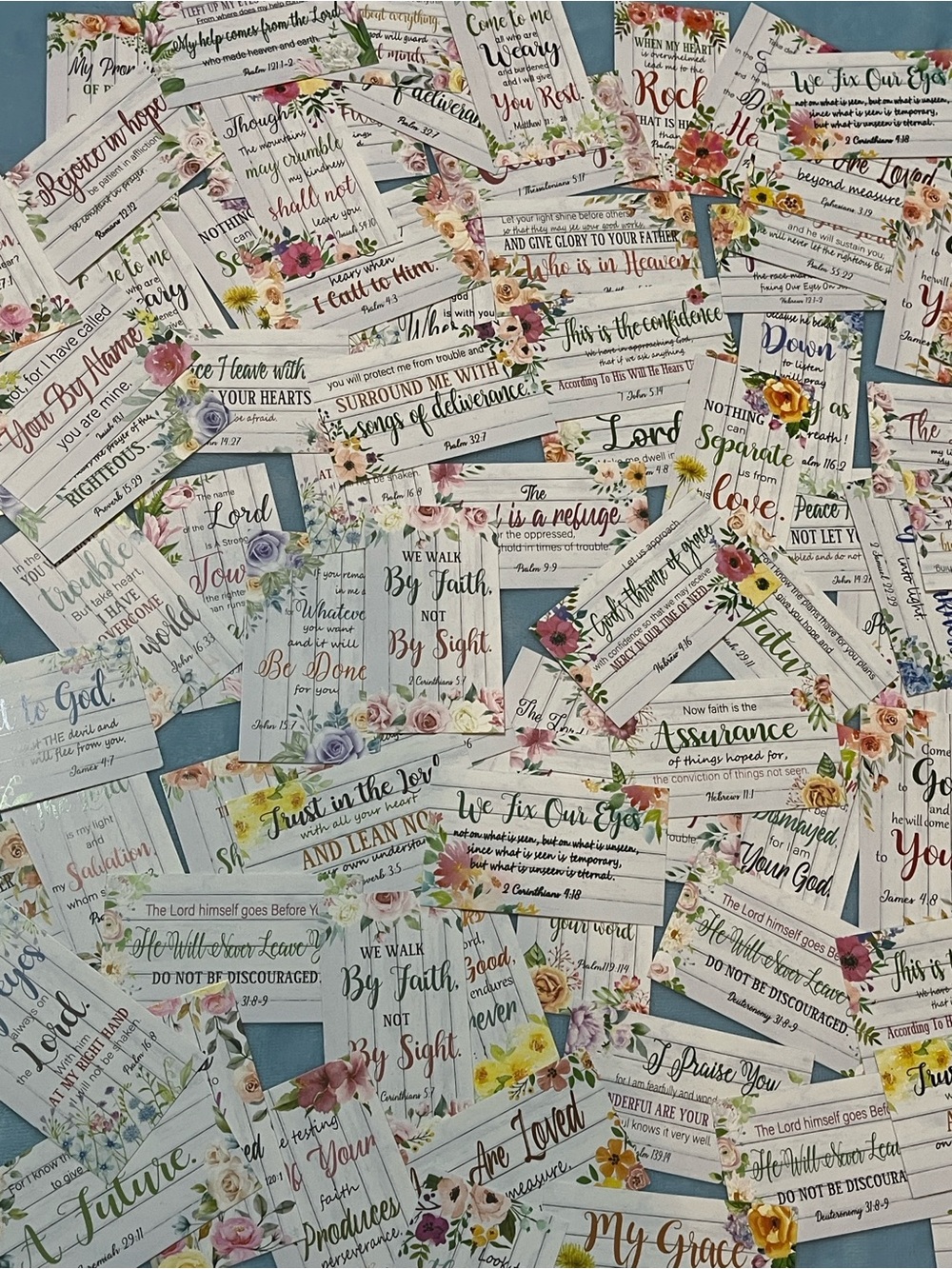 25 Scripture Encouragement Cards | Christian Bible Verse Cards